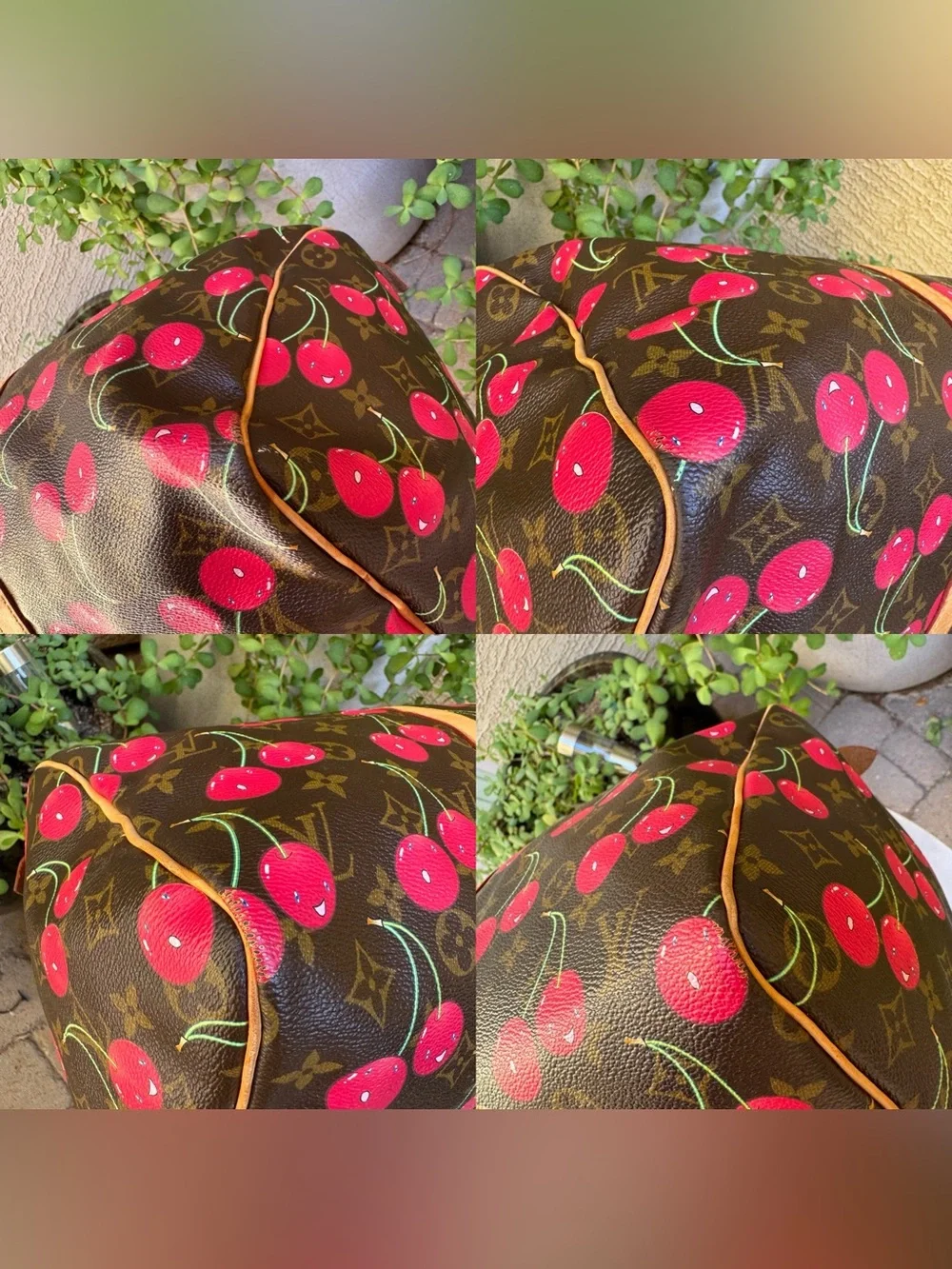 Louis Vuitton x Takashi Murakami Vintage Cherry Keepall 45